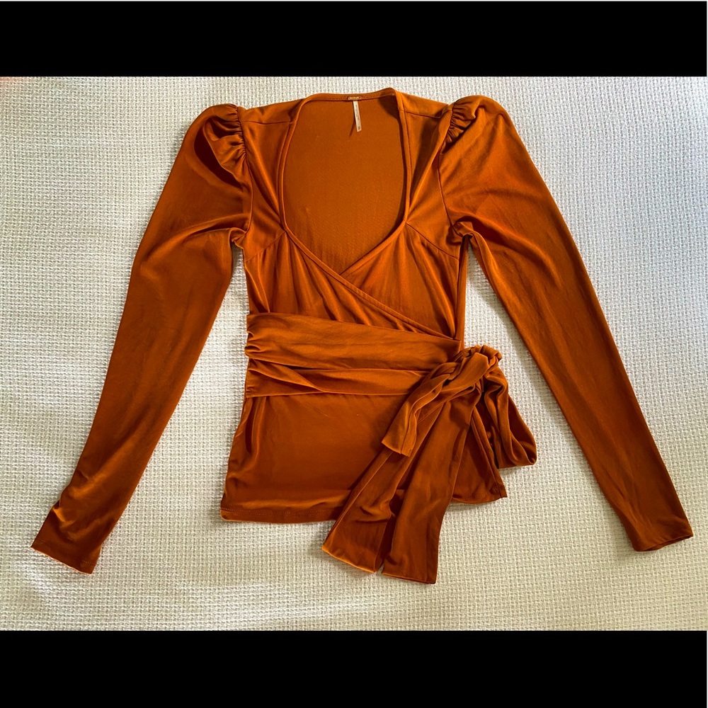 Free People Goldie Wrap Top XS Desert